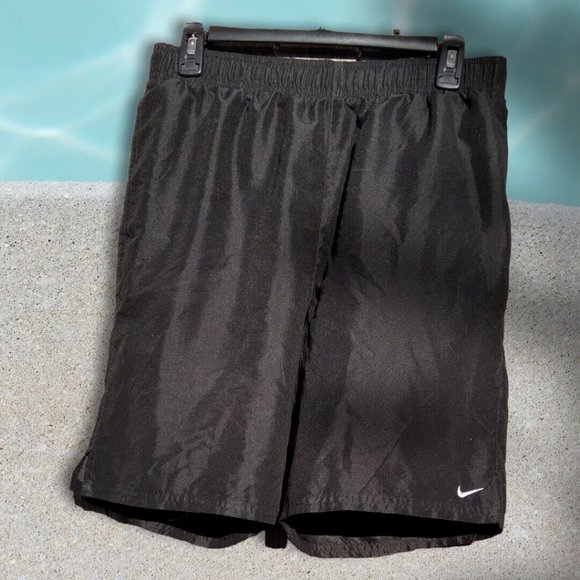 Nike Other - Nike Swoosh Large Black Mens Swim Shorts Trunks Beach Board Surf Suit